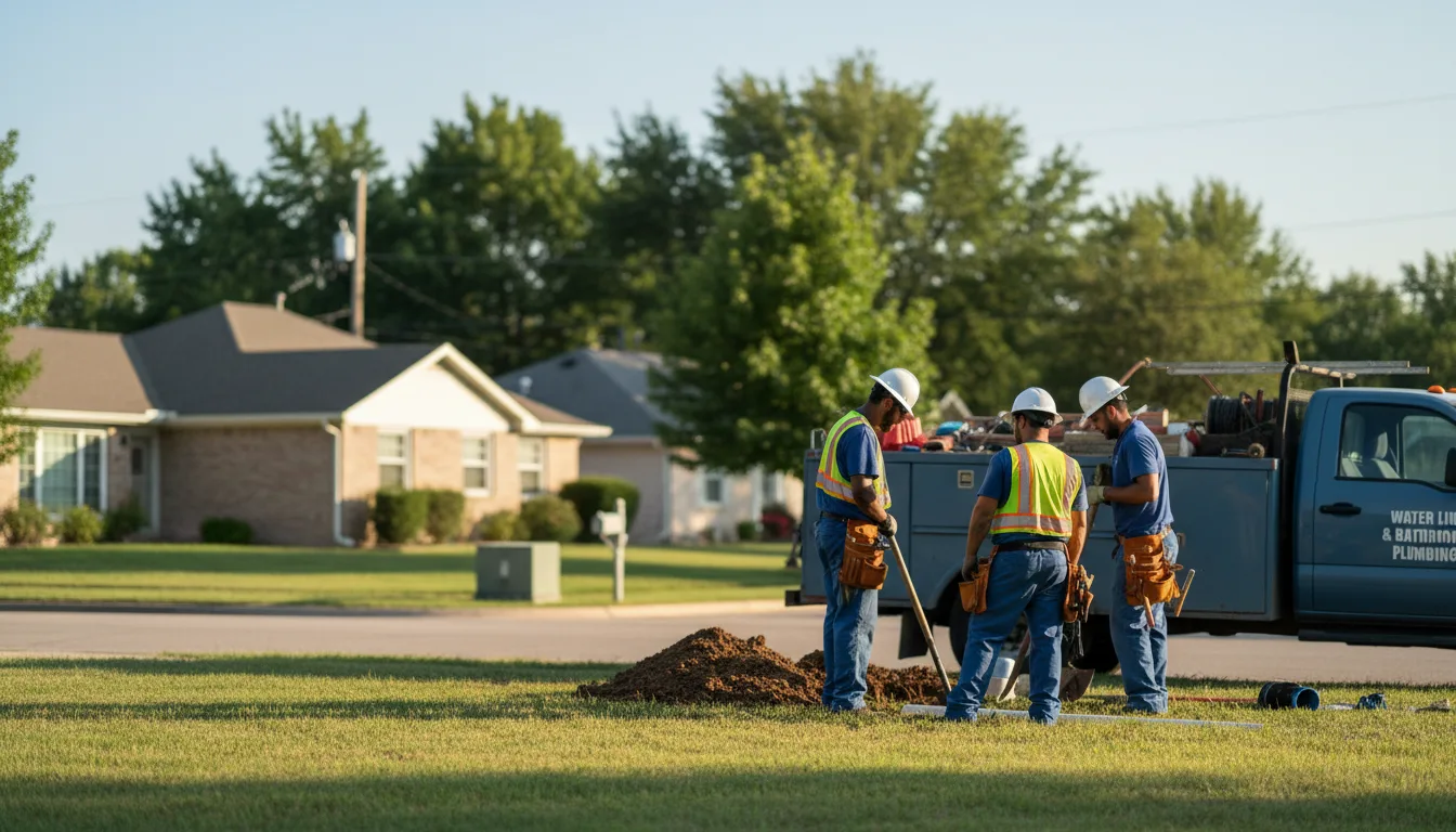 Residential water line and bathroom plumbing service in Chanute, KS